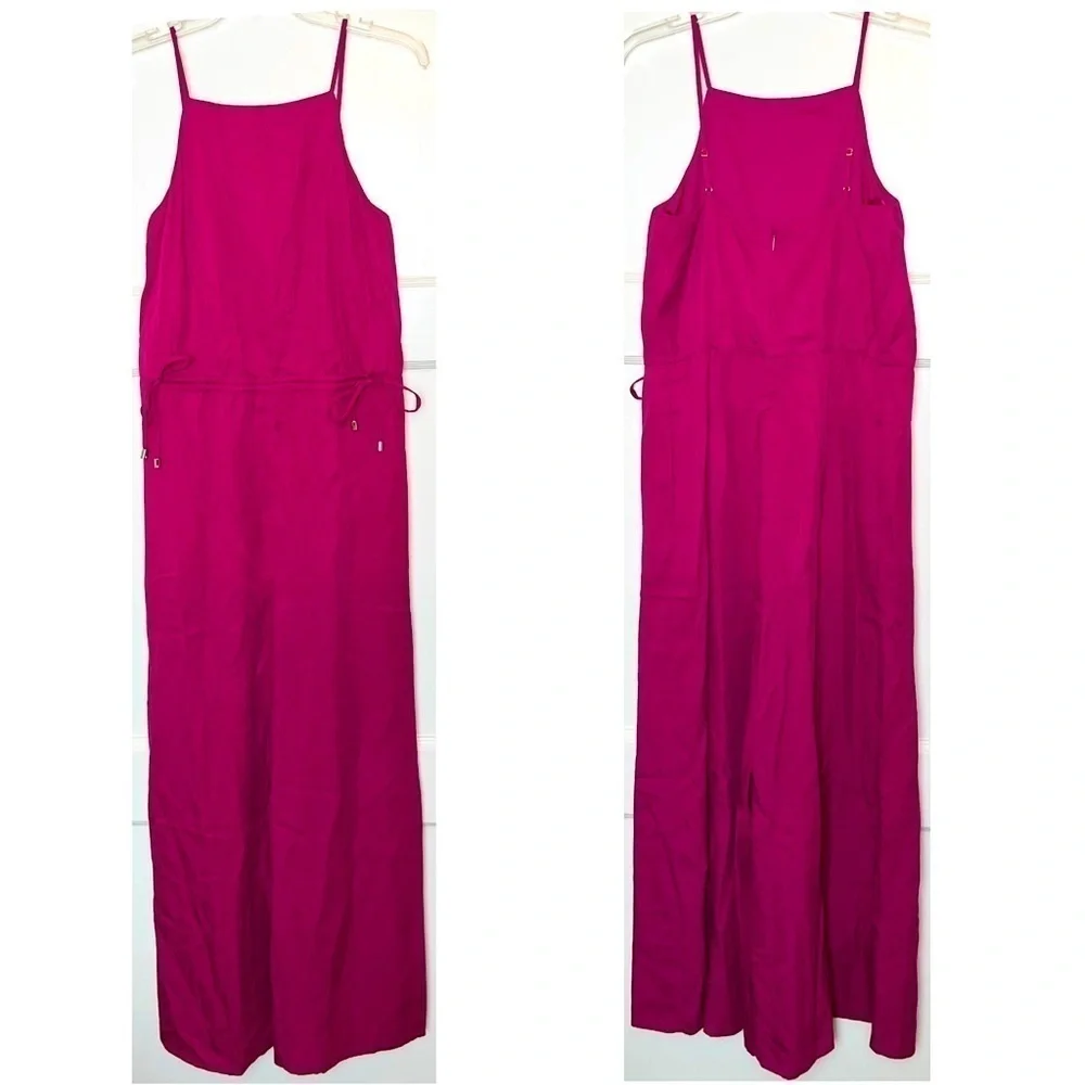 NWT‎ TED BAKER Sleeveless Square Neck Wide Leg Ankle Crop Cinch Waist Jumpsuit 4 - Picture 10 of 16
